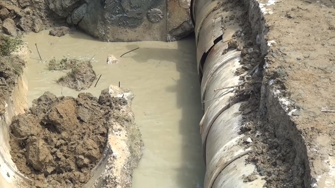 Sinop'ta boru patladı, Karasu ovası susuz kaldı