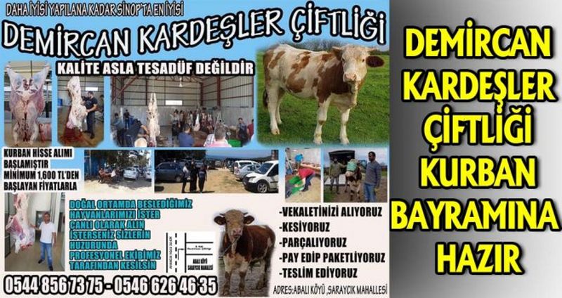 DEMİRCAN KARDEŞLER ÇİFTLİĞİ KURBAN BAYRAMINA HAZIR
