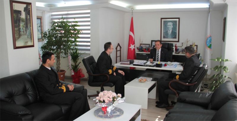 Gemi Komutanlarından Başkan Ergül’e Ziyaret