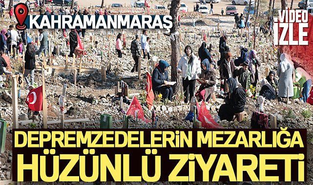 Depremin merkez üssünde mezarlıklarda duygu dolu bayram ziyareti