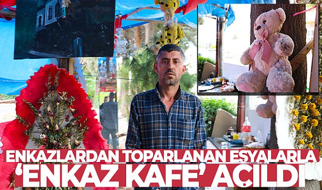 Enkazlardan toparlanan eşyalarla ‘Enkaz kafe’ açıldı