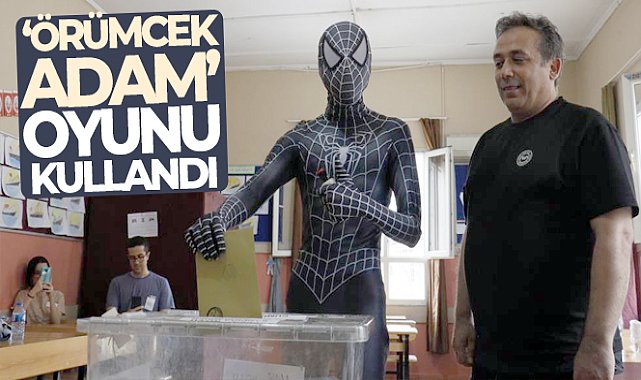 Adanalı 'Örümcek Adam', Cumhurbaşkanlığı seçimi için oyunu kullandı