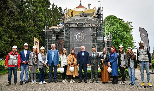 Atatürk Köşkü'nün restorasyon çalışmaları sürüyor