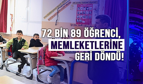 DEPREM BÖLGESİNDEN DİĞER İLLERE NAKİL OLAN 72 BİN 89 ÖĞRENCİ, MEMLEKETLERİNE GERİ DÖNDÜ
