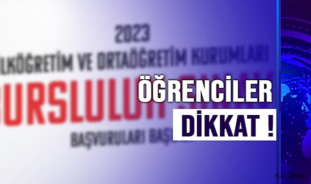 Öğrenciler Dikkat !