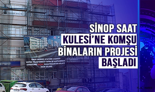 Sinop Saat Kulesi’ne komşu binalar tek renk olacak