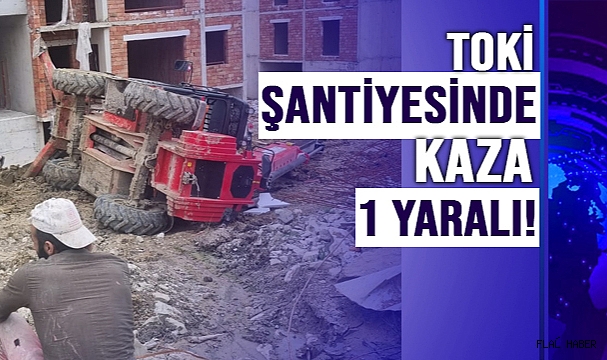 Sinop’ta TOKİ inşaatında vinç devrildi 1 yaralı.