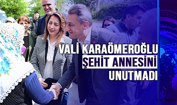 VALİ KARAÖMEROĞLU'NDAN ŞEHİT ANNESİNE ZİYARET