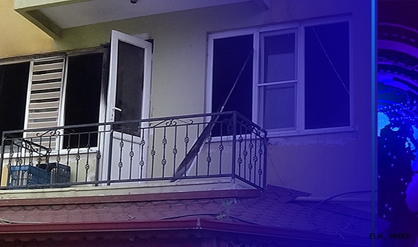 Yanan eve kızını kurtarmak için girdi