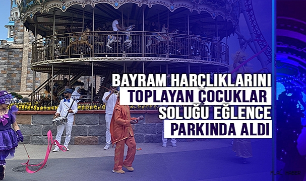 Bayram Harçlıklarını Toplayan Çocuklar Soluğu Eğlence Parkında Aldı