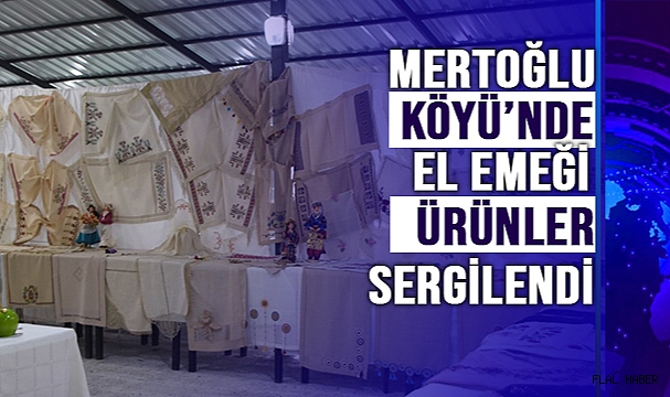 MERTOĞLU KÖYÜ’NDE EL EMEĞİ ÜRÜNLER SERGİLENDİ