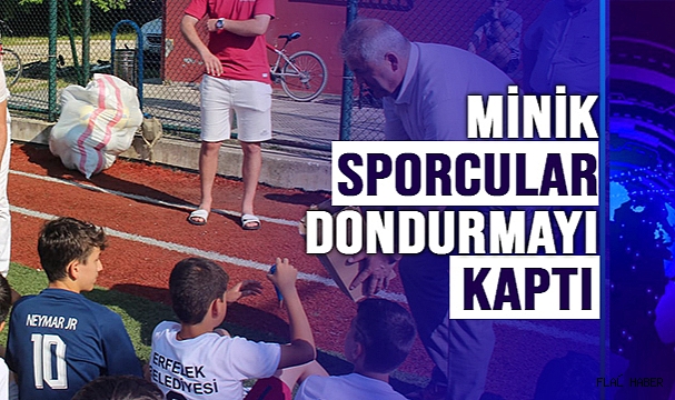 MİNİK SPORCULAR DONDURMAYI KAPTI