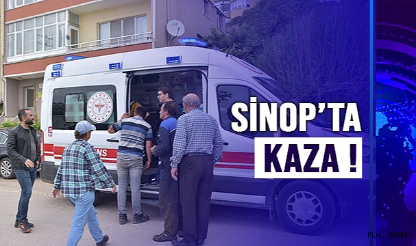 Sinop’ta Motosiklet devrildi !
