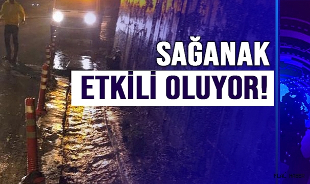 Sinop'ta sağanak su baskınlarına neden oldu