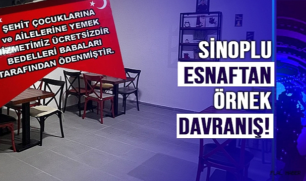 SİNOPLU ESNAFTAN ÖRNEK DAVRANIŞ!