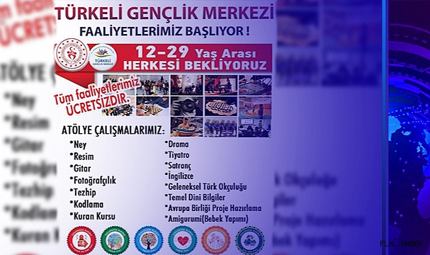 Türkeli Gençlik Merkezi'nde Ücretsiz Gelişim Kursları Başlıyor !