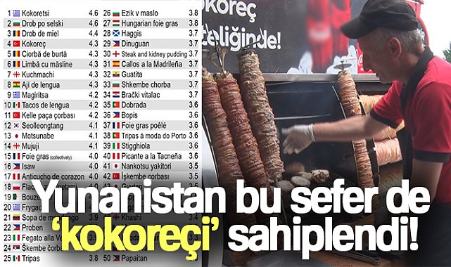 Yunanistan bu sefer de 'kokoreçi' sahiplendi