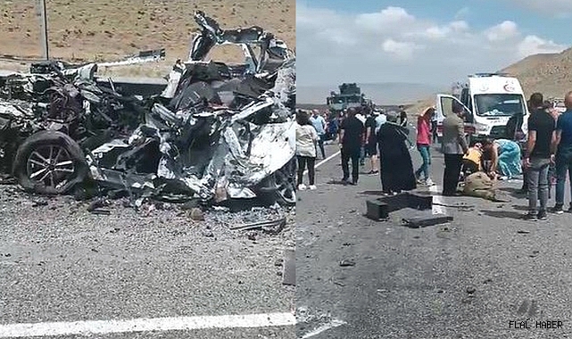 Askeri araçla otomobil çarpıştı: 1 ölü, 13 asker yaralı