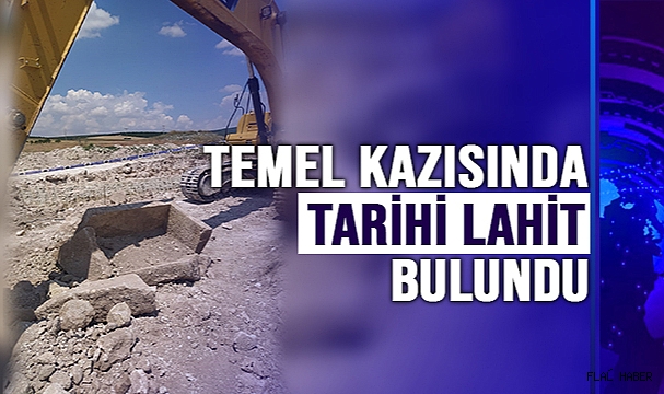 İş Yeri İnşaatı Temel Kazısında Tarihi Lahit Bulundu