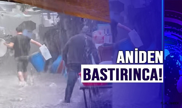 PAZARDA SU TAŞKINI!
