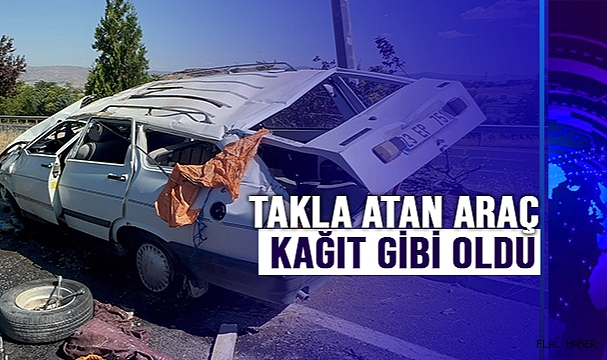 Takla Atan Araç Kağıt Gibi Oldu