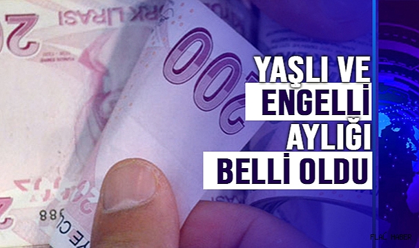 Yaşlı ve engelli aylığı belli oldu
