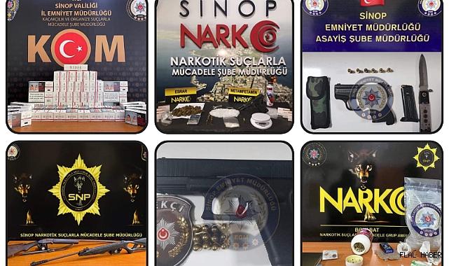 Sinop’un Bir Aylık Asayiş Raporu!