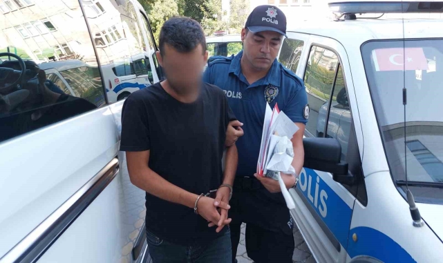 Kaçan güvercinin peşinden gittiği inşaatta hırsızlık yaptı