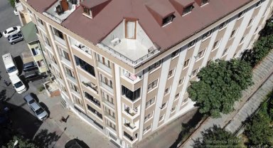 Kağıthane'de 1 polisin şehit olduğu çatışmanın yaşandığı bina havadan görüntülendi