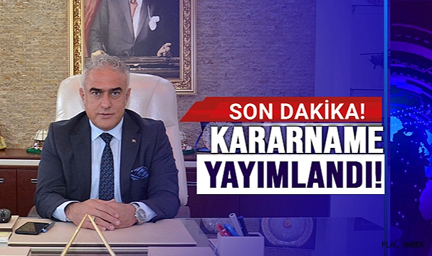 KARARNAME YAYIMLANDI!