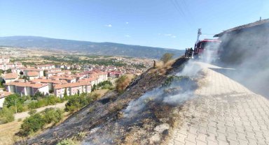 Otluk alanda çıkan yangın paniğe sebep oldu
