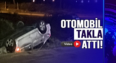 OTOMOBİL TAKLA ATTI!