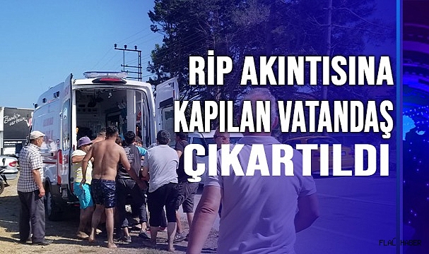 RİP AKINTISINA KAPILAN VATANDAŞ ÇIKARTILDI
