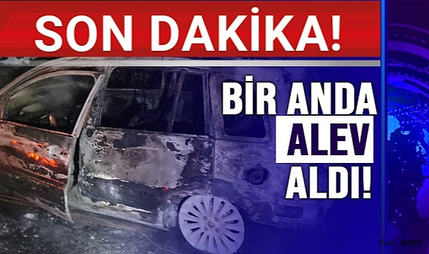 Seyir halindeki otomobil yandı