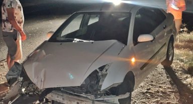 Sulama kanalına düşen otomobil sürücüsü yaralandı