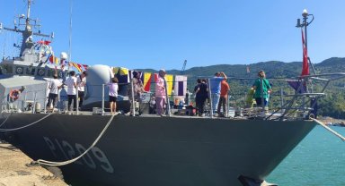 TCG Kilimli karakol gemisi vatandaşların ziyaretine açıldı