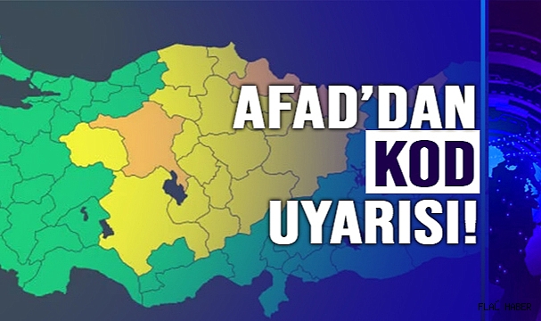 AFAD’dan bazı illere sarı ve turuncu kodlu şiddetli yağış uyarısı