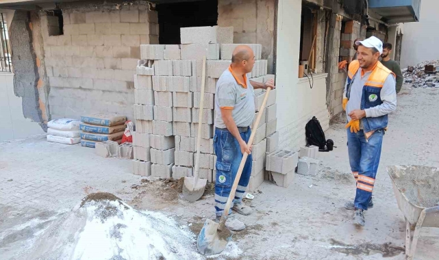 Ankara'da doğalgaz patlaması sonucu hasar gören ev ve dükkanların onarımına başlandı