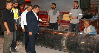 Başkan Gürkan, 700'lük ana isale hattı çalışmalarını inceledi