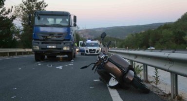 Beton mikseri ile motosiklet çarpıştı: 2 yaralı
