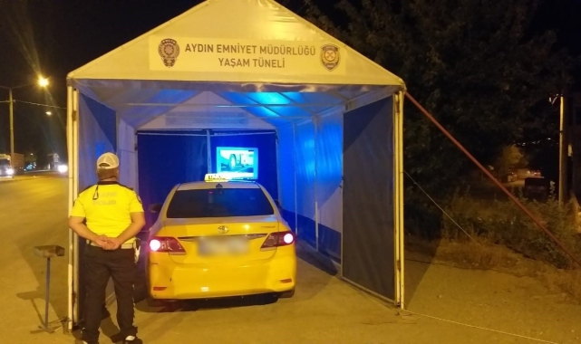 Çine'de sürücüler 'yaşam tüneli' ile bilgilendirildi