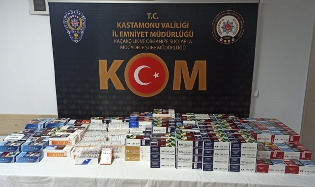 Kastamonu'da kaçak tütün operasyonu: 42 bin 400 adet sahte makaron ele geçirildi