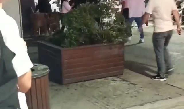 Kılıçlı sokak muharebesi kamerada