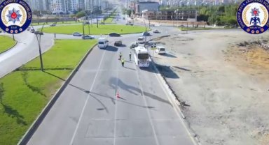 Malatya'da dron destekli hız denetimi