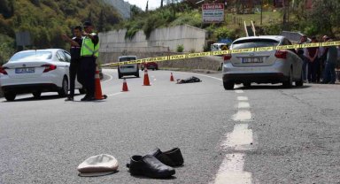 Metrelerce sürüklendi, geride ayakkabısı ve kasketi kaldı