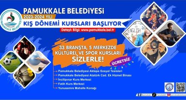 Pamukkale Belediyesi'nde kış kursları başvuruları başladı