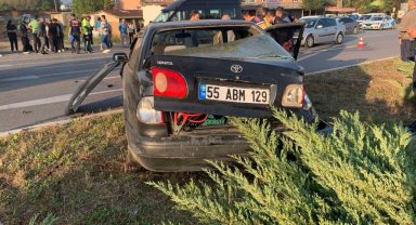 Samsun'da otomobil öğrenci servisi ile çarpıştı: 5 yaralı