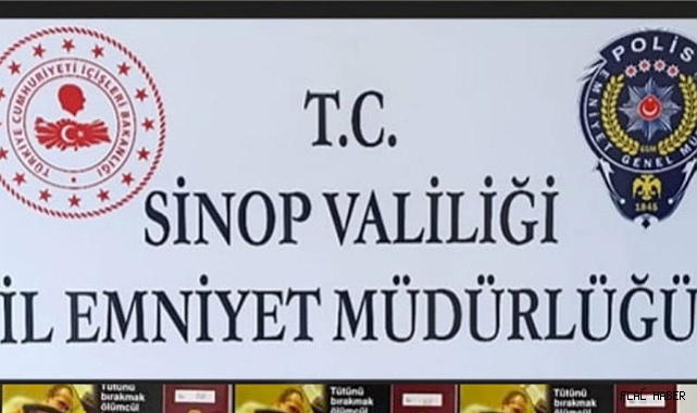 Sinop’ta 10 bin makaron ele geçirildi