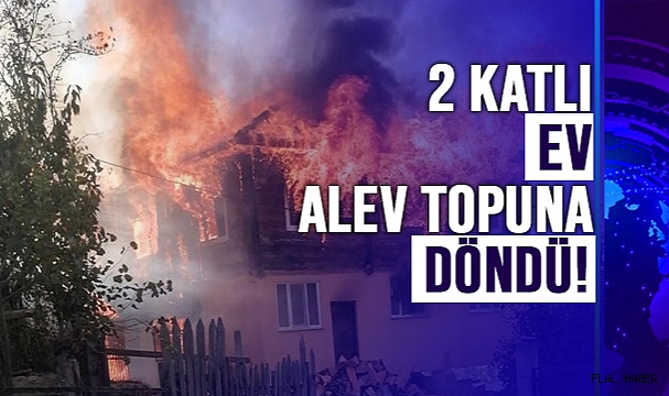 Sinop'ta 2 katlı evde yangın çıktı