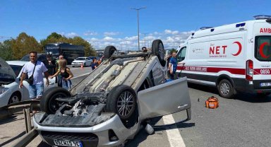 Tuzla TEM otoyolunda zincirleme kaza: 1 yaralı